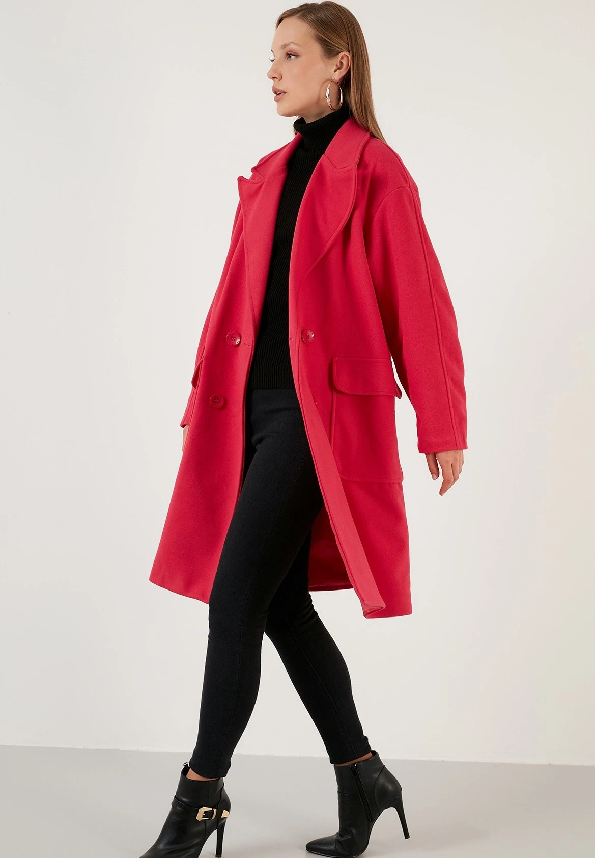 LELA Loose FitCappotto ClassicoFuchsia Donna Cappotti L6S21U01S-J11 5 LELA Loose FitCappotto ClassicoFuchsia Donna Cappotti L6S21U01S-J11 - immagine 5