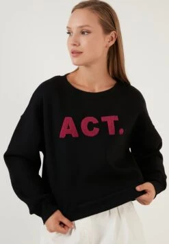 LELA FelpaBlack Donna Felpe L6S21J01D-Q11 -Lela 07aea35cf2fe43889f52f9e0fce67bc1