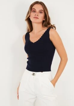 LELA Regular FitTopNavy Blue Donna T-shirt E Top L6S21D01T-K11 -Lela 07e5a85e71514d2b8bee814d451a9c91