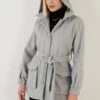 LELA Regular Fit - Trench - Light Grey
