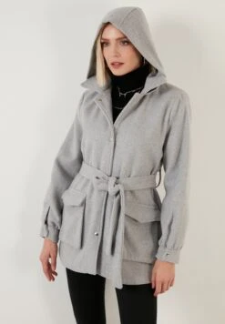 LELA Regular Fit - Trench - Light Grey