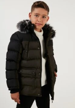 LELA Regular FitCappotto InvernaleBlack Khaki Bambini Abbigliamento Outwear L6S24L00D-N11 -Lela 0b1826b964c0411790841e21b6483110