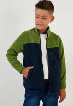 LELA Regular FitFelpa Con ZipGreen Dark Blue Bambini Pullover & Cardigan L6S24J001-K11 -Lela 0c97c0ca5e544e96ac113c44d597f263