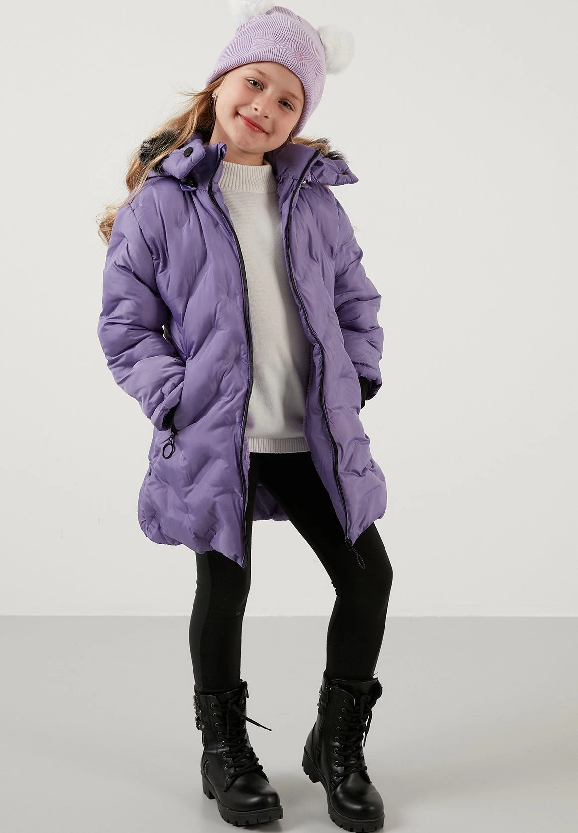 LELA Regular FitCappotto InvernaleLilac Bambini Abbigliamento Outwear L6S23L008-I11 1 LELA Regular FitCappotto InvernaleLilac Bambini Abbigliamento Outwear L6S23L008-I11