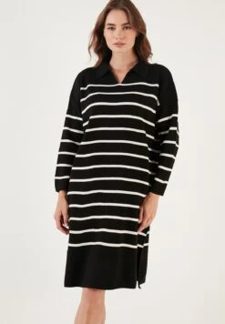 LELA Abito In MagliaBlack/Light Stone Donna Vestiti L6S21C02K-Q11 11 LELA Abito In MagliaBlack/Light Stone Donna Vestiti L6S21C02K-Q11 -Lela 0f6771baefd14489b2c3be1ce0c3c406