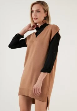 LELA T-Shirt BasicCamel Donna T-shirt E Top L6S21D02B-B11 -Lela 122e417f465d4eb8b5cffbca406d45ea