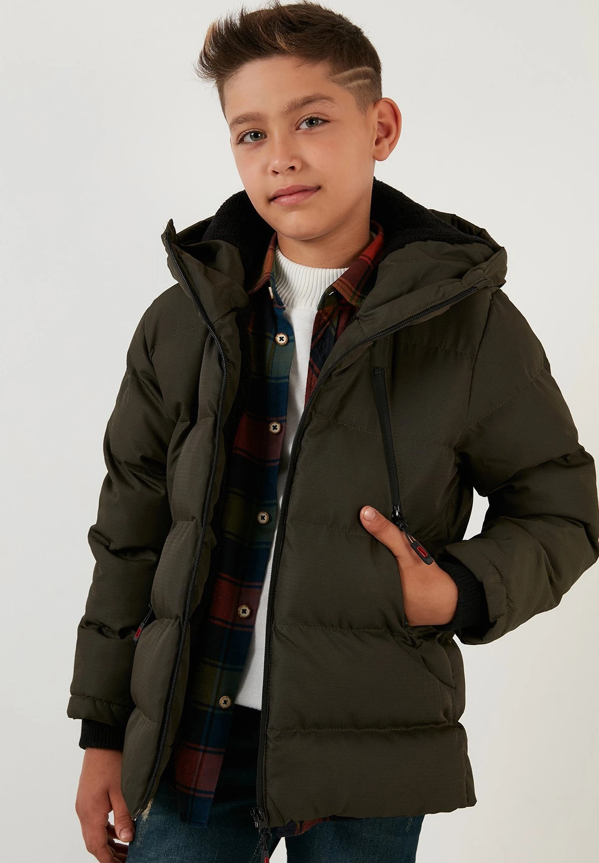 LELA Regular FitGiacca InvernaleDark Khaki Bambini Abbigliamento Outwear L6S22T00G-N11 4 LELA Regular FitGiacca InvernaleDark Khaki Bambini Abbigliamento Outwear L6S22T00G-N11 - immagine 4