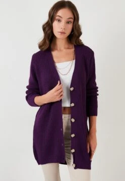 LELA Regular FitCardiganPurple Donna Maglieria L6S21I00T-I11 -Lela 13b3eecd7ebf4401b448fa15f3020e41