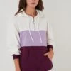 LELA Felpa Con CappuccioEcru Lilac Purple Donna Felpe L6S21J00F-I11