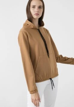 LELA Slim FitFelpa Con CappuccioBiscuit Color Donna Felpe L6S21J004-A11