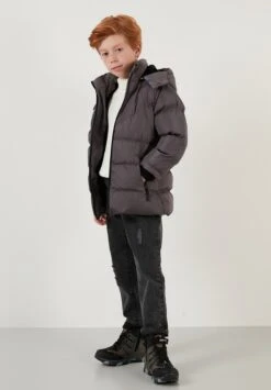 LELA Cappotto InvernaleAnthracite Bambini Abbigliamento Outwear L6S24L00O-Q11