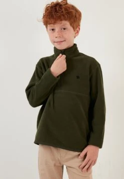 LELA Felpa In PileKhaki Bambini Pullover & Cardigan L6S24K001-N11 -Lela 1a23a3ce0a154220b56e3a3ab97f3671