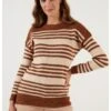 LELA Regular FitMaglioneLight Brown Beige Donna Maglieria L6S21I02O-O11