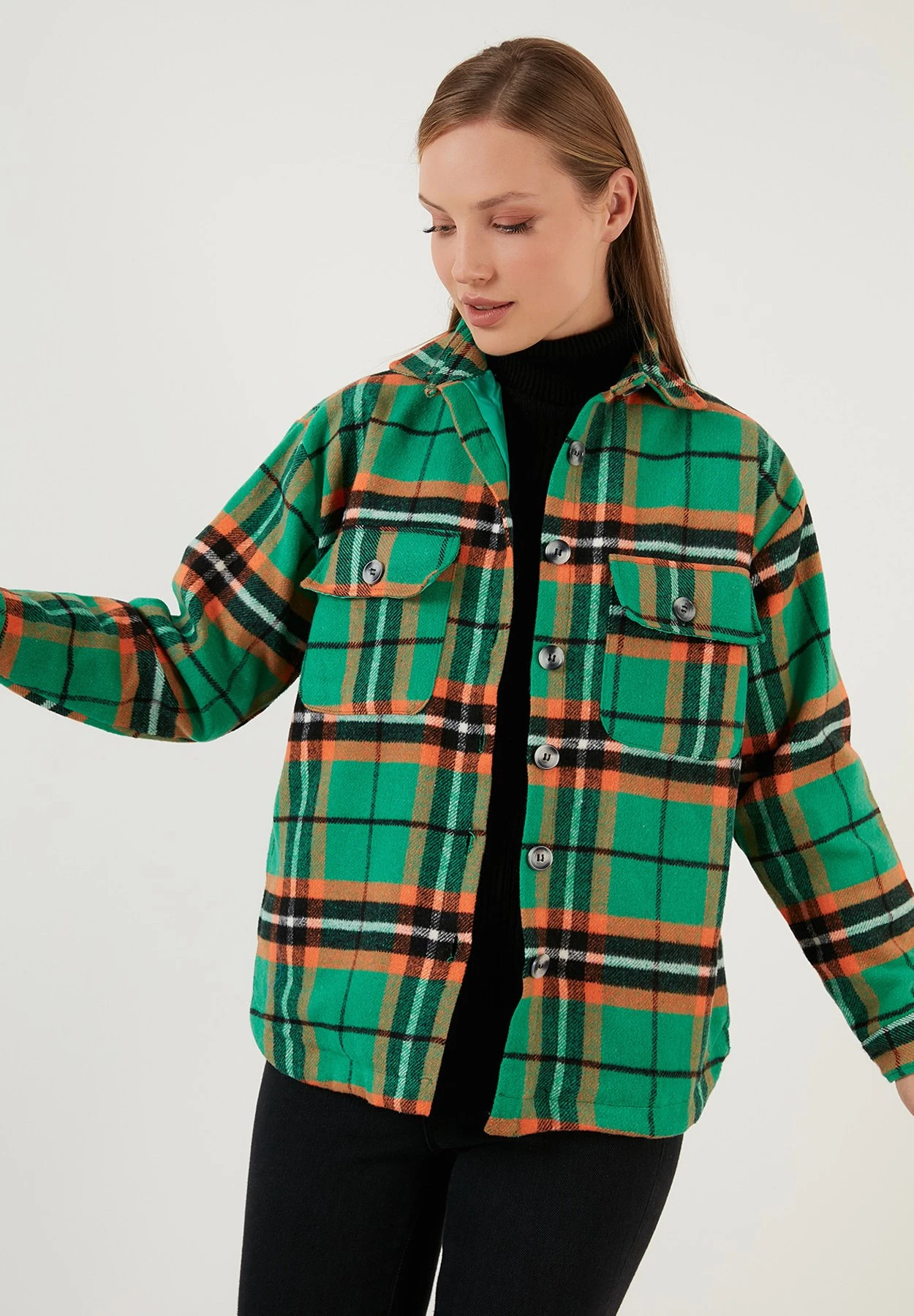 LELA Giacca Da Mezza StagioneGreen Donna Giacche E Blazer L6S21G00S-M11 2 LELA Giacca Da Mezza StagioneGreen Donna Giacche E Blazer L6S21G00S-M11 - immagine 2