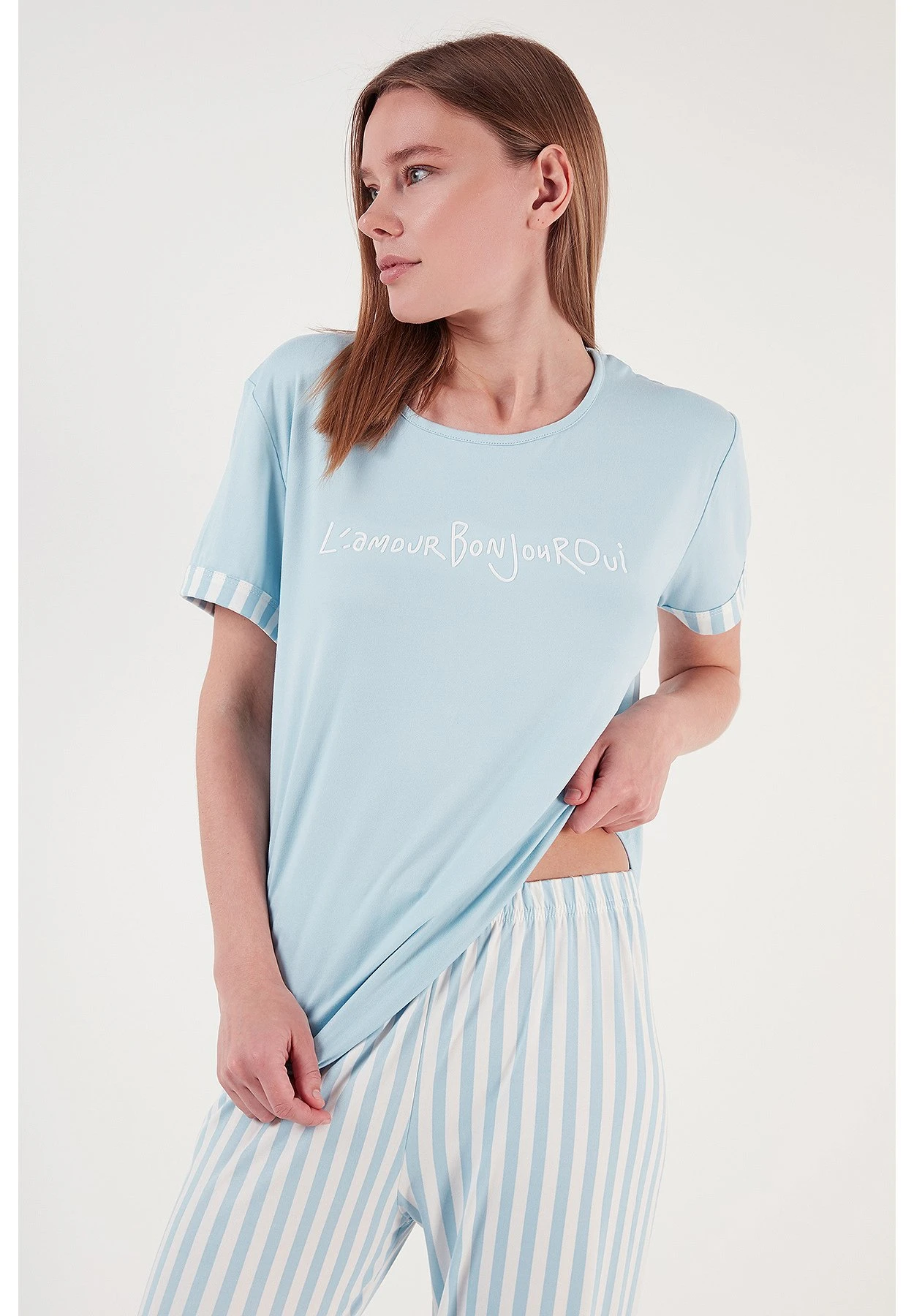 LELA Soft Touch SetPigiamaBlue Donna Intimo Notte E Loungewear L6S81P00R-K11 6 LELA Soft Touch SetPigiamaBlue Donna Intimo Notte E Loungewear L6S81P00R-K11 - immagine 6