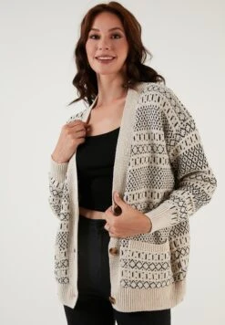 LELA Regular FitCardiganEcru Donna Maglieria L6S21I02R-A11 -Lela 1bd3532bd5114d52a815b08f02e003e7
