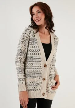 LELA Regular FitCardiganEcru Donna Maglieria L6S21I02R-A11 -Lela 1c1ddc51e2e34da998c444ec503c1f1a