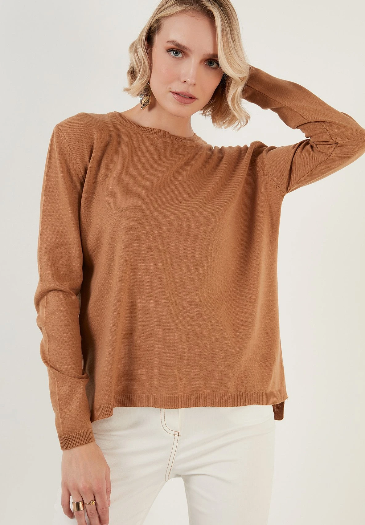 LELA MaglioneCaramel Donna Maglieria L6S21I038-O11 5 LELA MaglioneCaramel Donna Maglieria L6S21I038-O11 - immagine 5