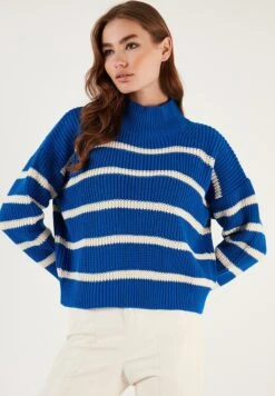 LELA MaglioneRoyal Blue Cream Donna Maglieria L6S21I05J-K11 -Lela 23b3452f0c88435a807c9823600c7234