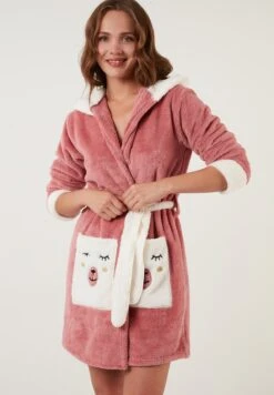 LELA Regular FitAccappatoioPowder Pink Donna Intimo Notte E Loungewear L6S21C01B-J11 -Lela 24a3c9935e7f4153a03d2c8f880092fa