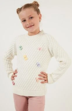 LELA Regular FitMaglioneEcru Bambini Pullover & Cardigan L6S23J003-A11 -Lela 2565d498defb4bf88460b250b1d94781