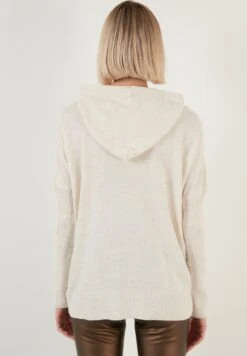 LELA Regular FitFelpa Con CappuccioEcru Donna Maglieria L6S21I033-A11 7 LELA Regular FitFelpa Con CappuccioEcru Donna Maglieria L6S21I033-A11 -Lela 2827e32bcdb34d6aad3599afc1332ed3