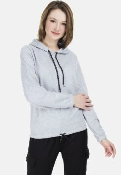 LELA Slim Fit - Felpa Con Cappuccio - Grey -Lela 2dbadd5d07b0455d9b29b418773043ac
