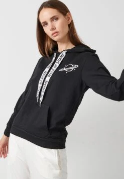 LELA Slim FitFelpa Con CappuccioBlack Donna Felpe L6S21J006-Q11