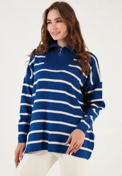 LELA MaglioneRoyal Blue/Light Stone Donna Maglieria L6S21I05C-K11 -Lela 31afe36a80624612935158690696a8ca