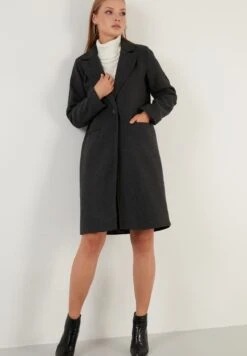 LELA Regular FitCappotto ClassicoAnthracite Donna Cappotti L6S21U01G-Q11 -Lela 33ddbe2a9d214fc98d4c71c33caf4f7a