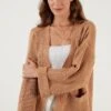LELA CardiganCamel Donna Maglieria L6S21I02M-B11