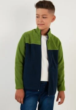 LELA Regular FitFelpa Con ZipGreen Dark Blue Bambini Pullover & Cardigan L6S24J001-K11 -Lela 36a6b02ccdc6488c8c18d5052d79b166