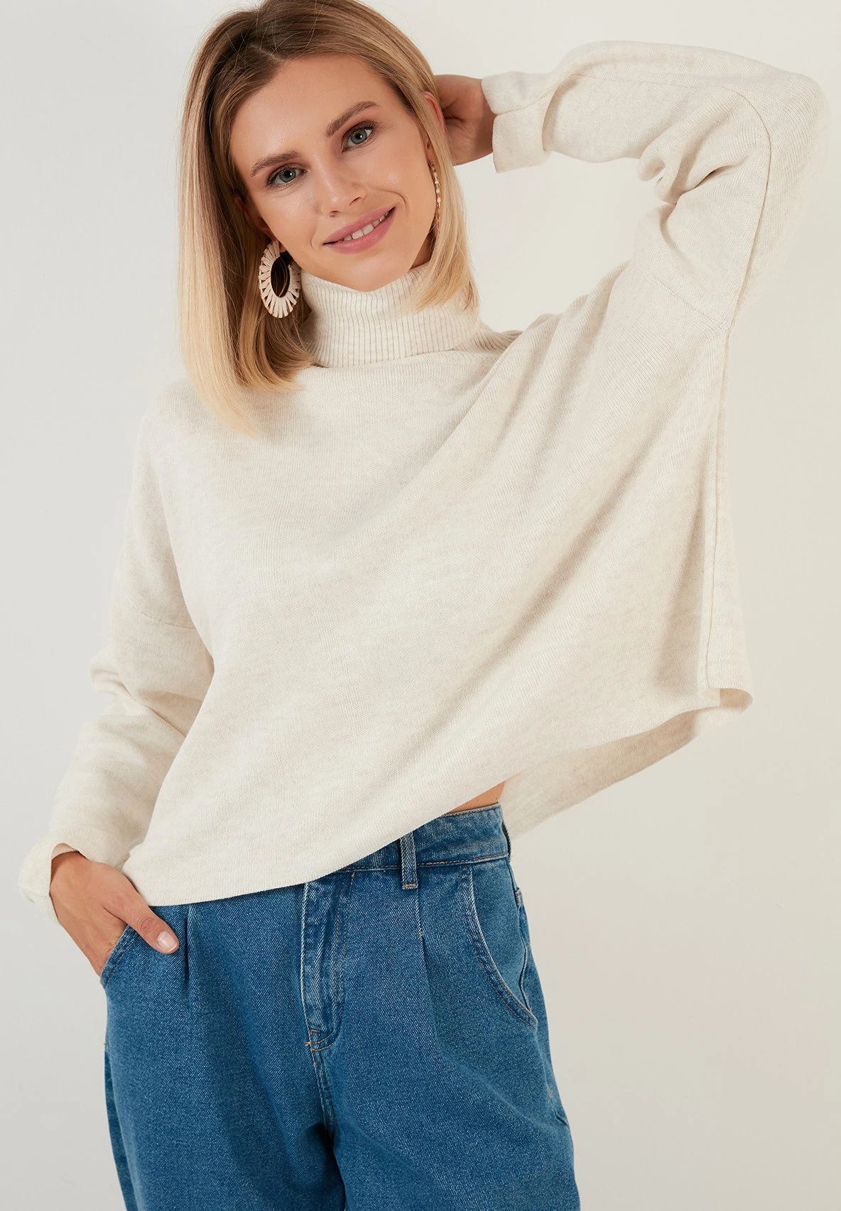 LELA MaglioneEcru Donna Maglieria L6S21I03T-A11 5 LELA MaglioneEcru Donna Maglieria L6S21I03T-A11 - immagine 5