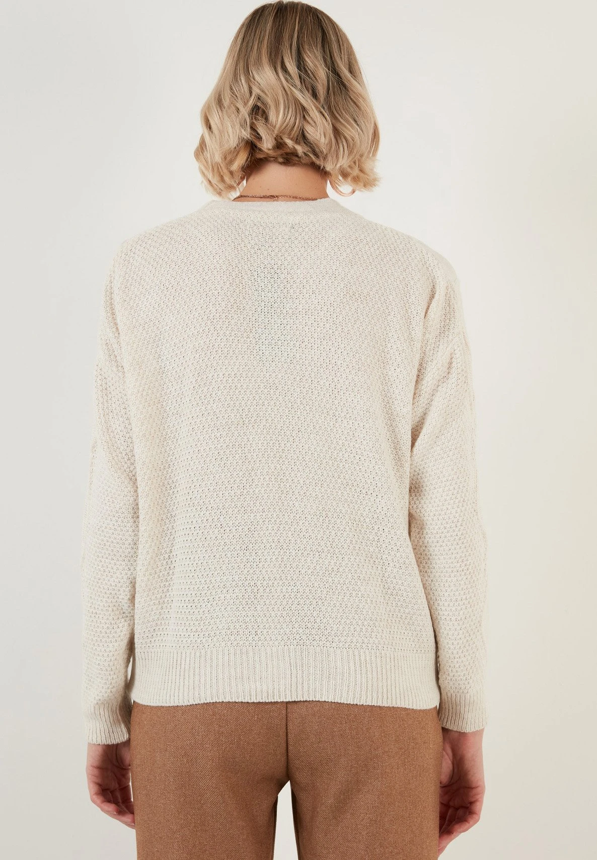 LELA CardiganEcru Donna Maglieria L6S21I03R-A11 3 LELA CardiganEcru Donna Maglieria L6S21I03R-A11 - immagine 3