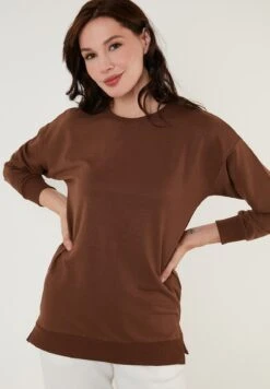 LELA Regular FitFelpaBrown Donna Felpe L6S21J00H-O11