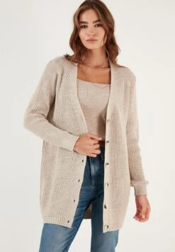 LELA Regular FitCardiganStone Colored Donna Maglieria L6S21I00T-B11