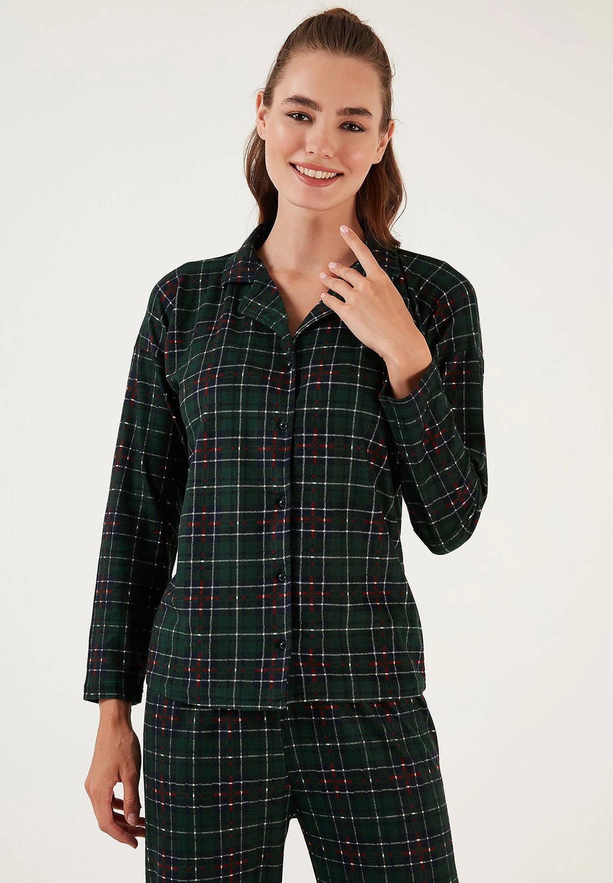 LELA Regular FitPigiamaGreen Donna Intimo Notte E Loungewear L6S81P00S-M11 2 LELA Regular FitPigiamaGreen Donna Intimo Notte E Loungewear L6S81P00S-M11 - immagine 2