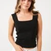 LELA Regular FitTopBlack Donna T-shirt E Top L6S21D01S-Q11