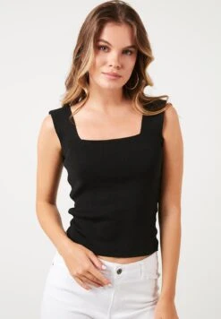 LELA Regular FitTopBlack Donna T-shirt E Top L6S21D01S-Q11