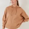 LELA Felpa Con CappuccioCamel Donna Maglieria L6S21I020-B11