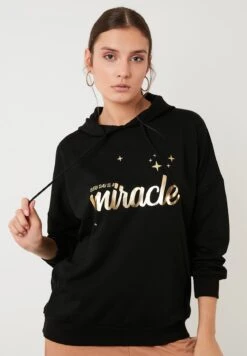 LELA Loose Fit - Felpa Con Cappuccio - Black -Lela 41f6605b4e074a229da992ba6fbfaee2