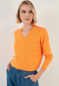 LELA Regular Fit - Maglione - Orange -Lela 457398654ff84a689fe122aeb426d7ab
