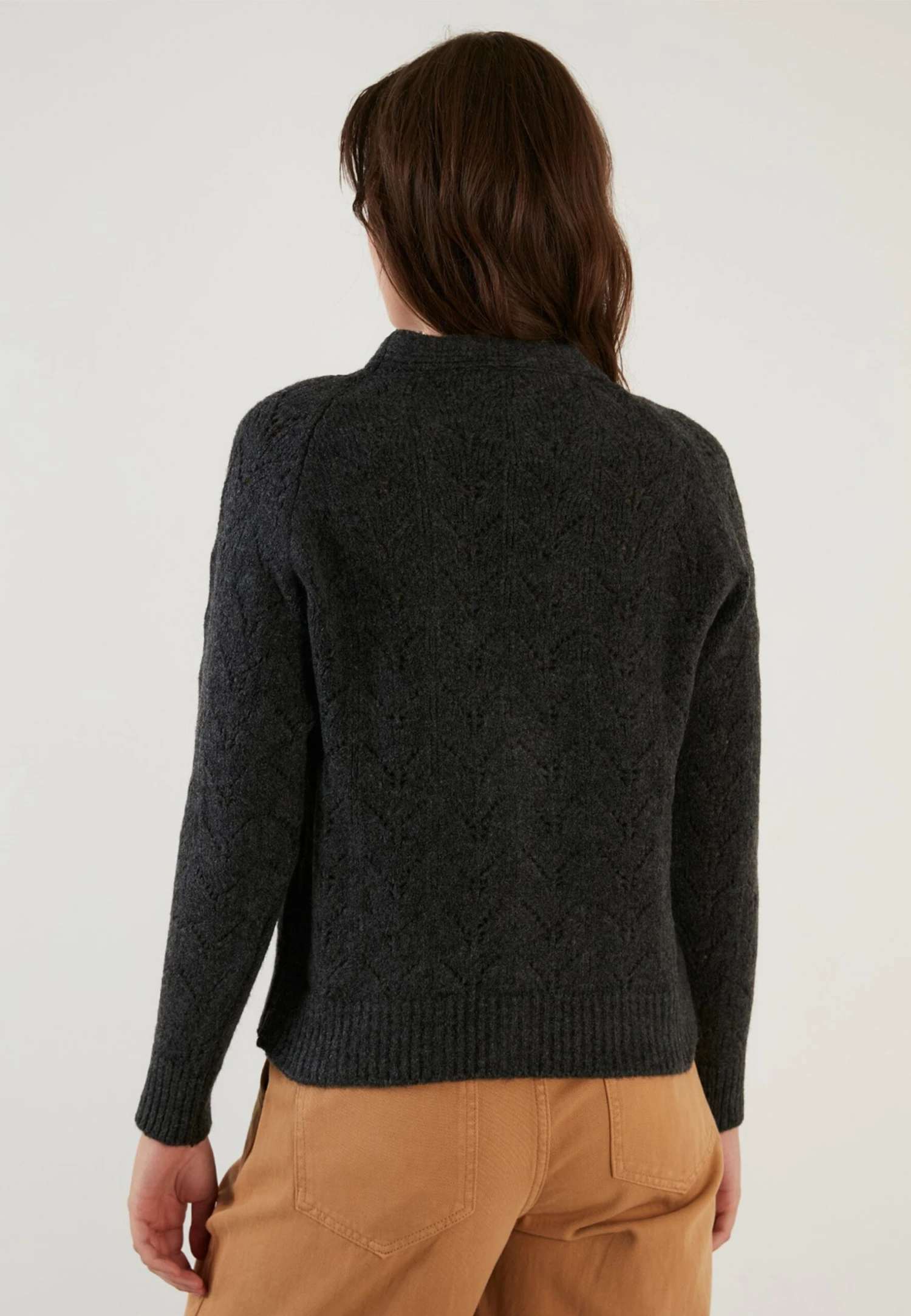 LELA Regular Fit - Cardigan - Anthracite 2 LELA Regular Fit - Cardigan - Anthracite - immagine 2