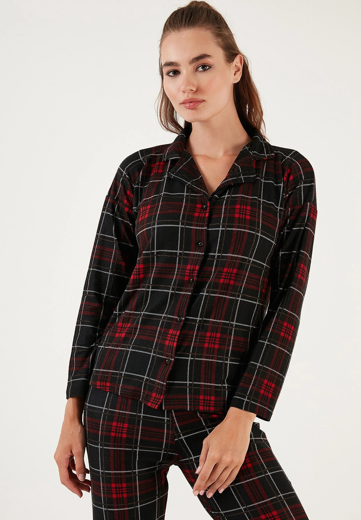 LELA Regular FitPigiamaAnthracite Red Donna Intimo Notte E Loungewear L6S81P00S-Q12 2 LELA Regular FitPigiamaAnthracite Red Donna Intimo Notte E Loungewear L6S81P00S-Q12 - immagine 2