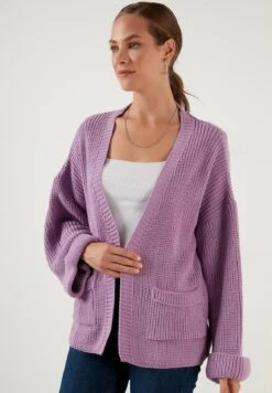 LELA CardiganLilac Donna Maglieria L6S21I02M-I11 -Lela 4c5f42c79eb84a8f9d529b43d3067bf3