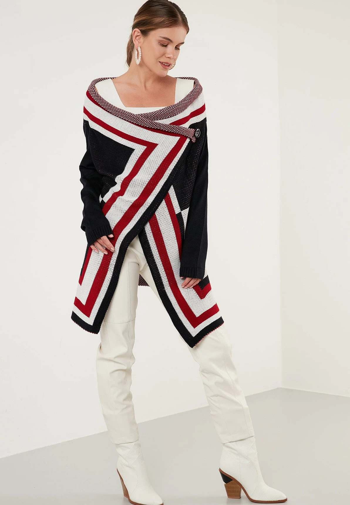 LELA Regular FitCardiganDblue/Ecru/Red Donna Maglieria L6S21I04D-K11 6 LELA Regular FitCardiganDblue/Ecru/Red Donna Maglieria L6S21I04D-K11 - immagine 6