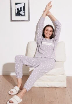 LELA Regular FitPigiamaGrey Donna Intimo Notte E Loungewear L6S81P00U-C11 7 LELA Regular FitPigiamaGrey Donna Intimo Notte E Loungewear L6S81P00U-C11 -Lela 507eb763e0434f1c9d5b10e4b46bc002