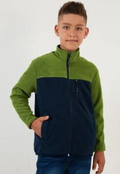 LELA Regular FitFelpa Con ZipGreen Dark Blue Bambini Pullover & Cardigan L6S24J001-K11 -Lela 51587807290b4246ba37e1f735ef39cf