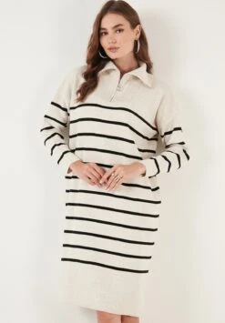 LELA Abito In Maglia - Cream/Black 10 LELA Abito In Maglia - Cream/Black -Lela 555e5c4c1f1e4279aee16993da2274cf