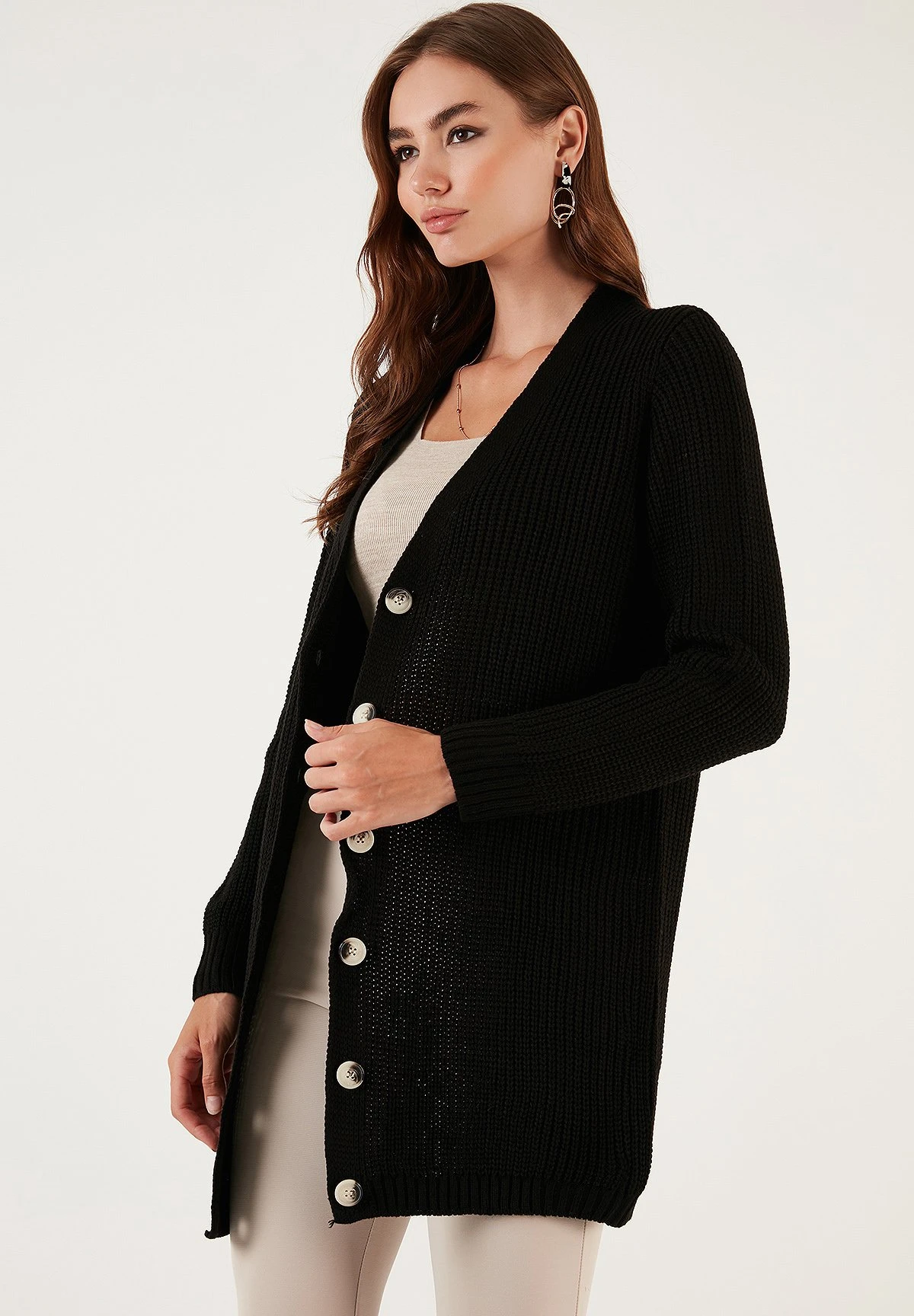 LELA Regular FitCardiganBlack Donna Maglieria L6S21I00T-Q11 4 LELA Regular FitCardiganBlack Donna Maglieria L6S21I00T-Q11 - immagine 4